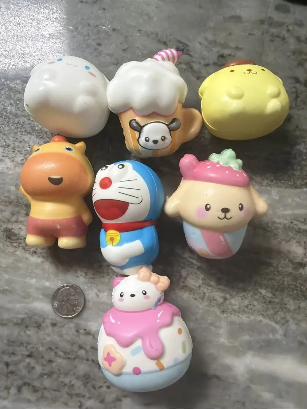 LOT OF 6 New Kawaii FOAM SQUISH CUTE SQUISHY SANRIO KAWAII A12
